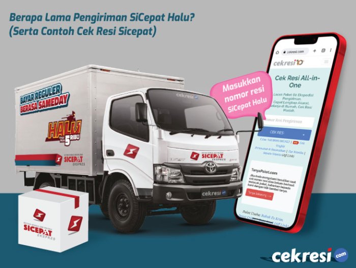 Informasi Detail Pengiriman Sicepat Halu