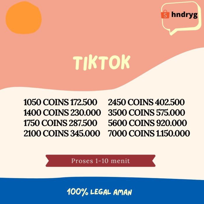 Metode Top Up Koin Tiktok Dengan Harga Diskon