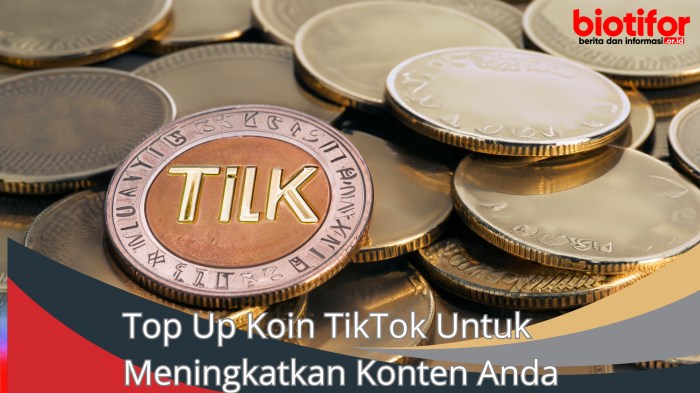 Aplikasi Top Up Koin Tiktok Termurah